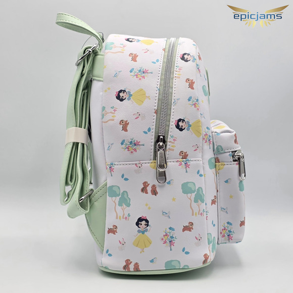 Loungefly Disney Snow White And The Seven Dwarfs Chibi Art Mini Backpack Bag - Picture 4 of 5